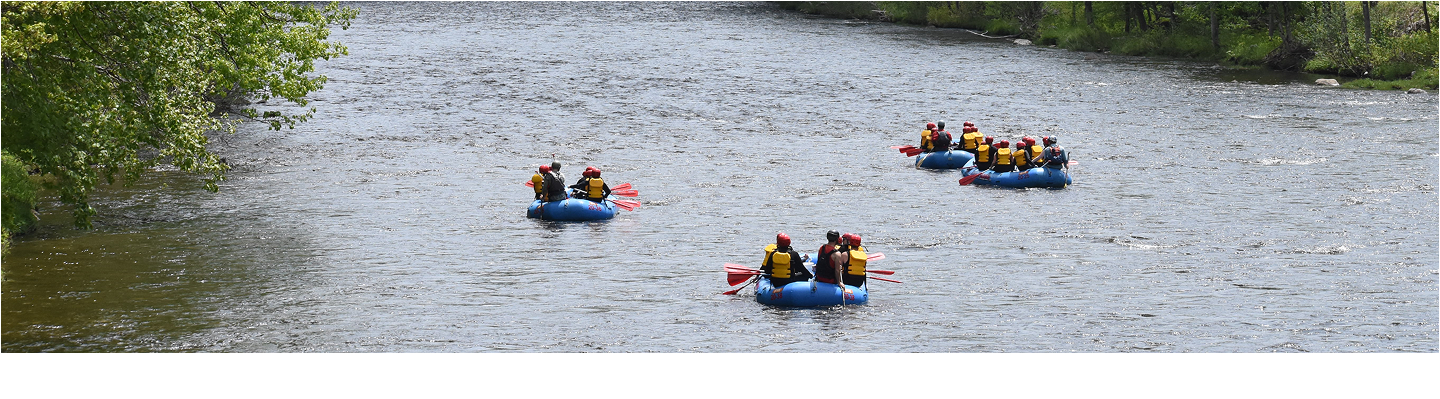 rafting down the river